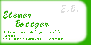 elemer bottger business card